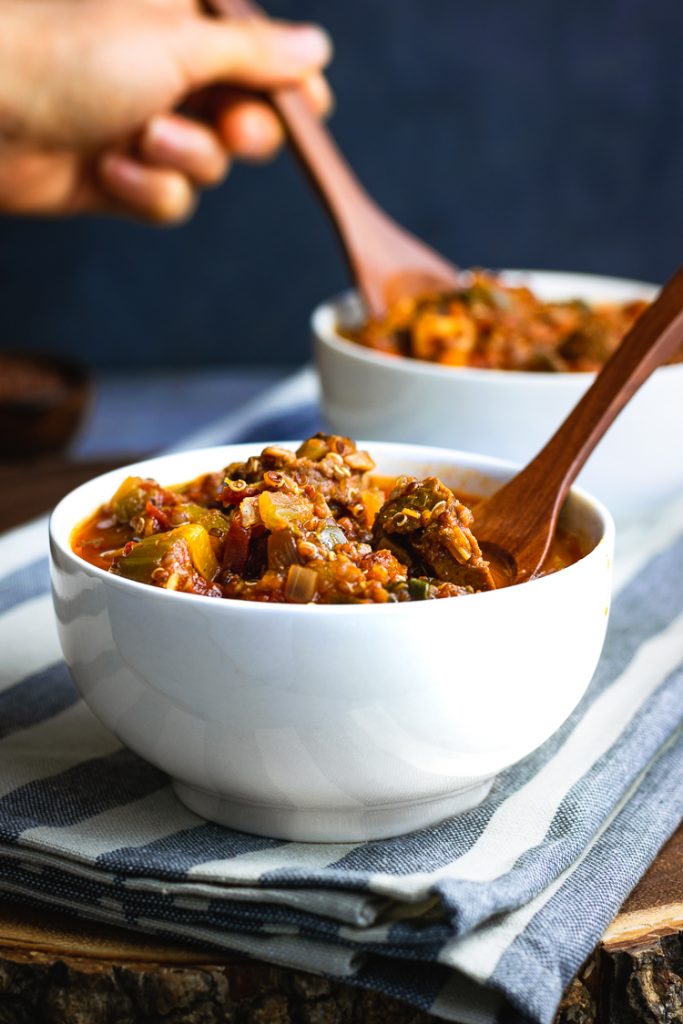 Vegan Quinoa Jambalaya Ellie Likes Cooking