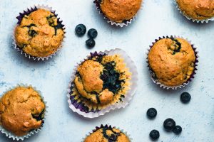 Vegan Blueberry Muffins (Oil-Free) - Ellie Likes Cooking