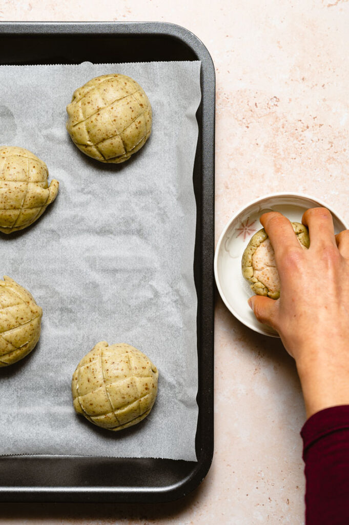 Vegan Melon Pan (Japanese Sweet Bread) メロンパン Ellie Likes Cooking