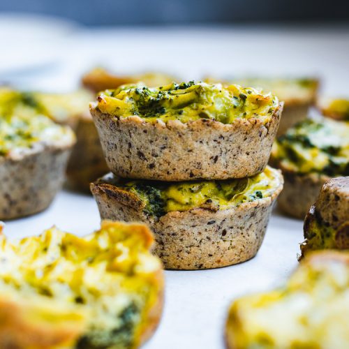 Broccoli Tofu Mini Quiche (Vegan, OilFree, GF) Ellie Likes Cooking