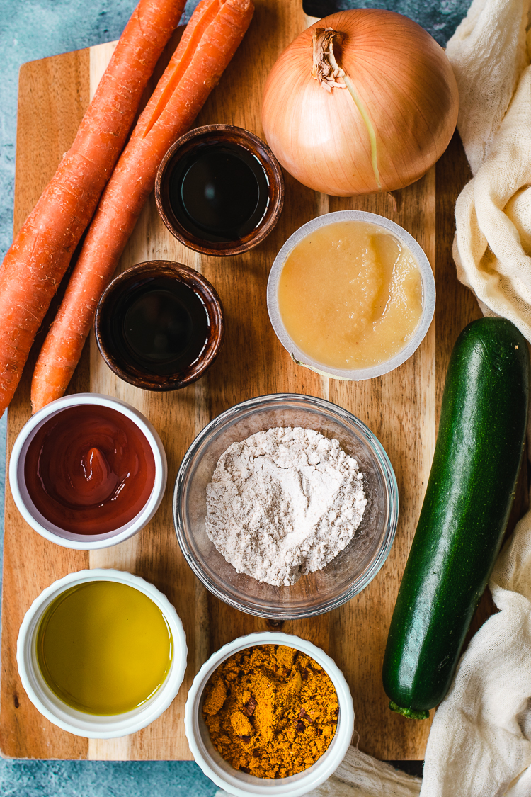 ingredients for homemade vegan japanese curry