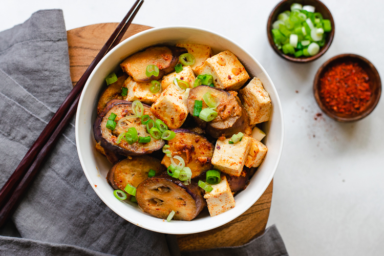 Spicy Miso Eggplant Tofu