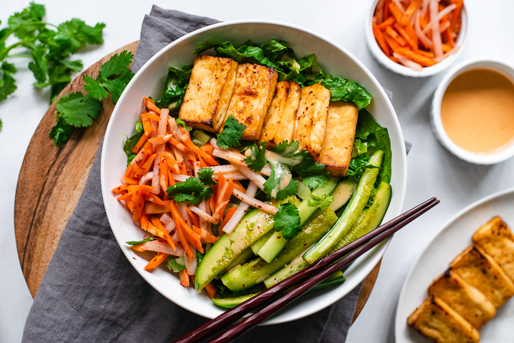 Tofu Banh Mi Salad Ellie Likes Cooking