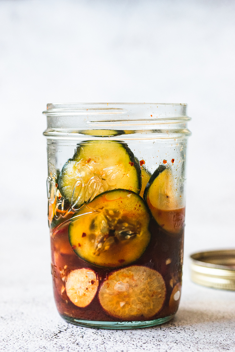 Spicy Asian Marinated Cucumbers Ellie Likes Cooking