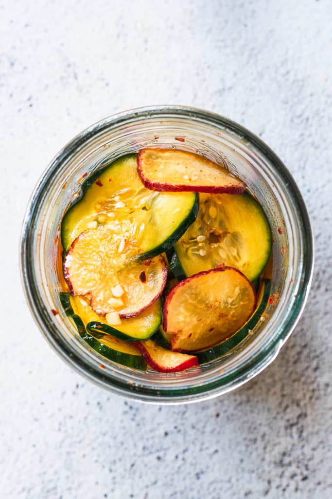 Spicy Asian Marinated Cucumbers Ellie Likes Cooking