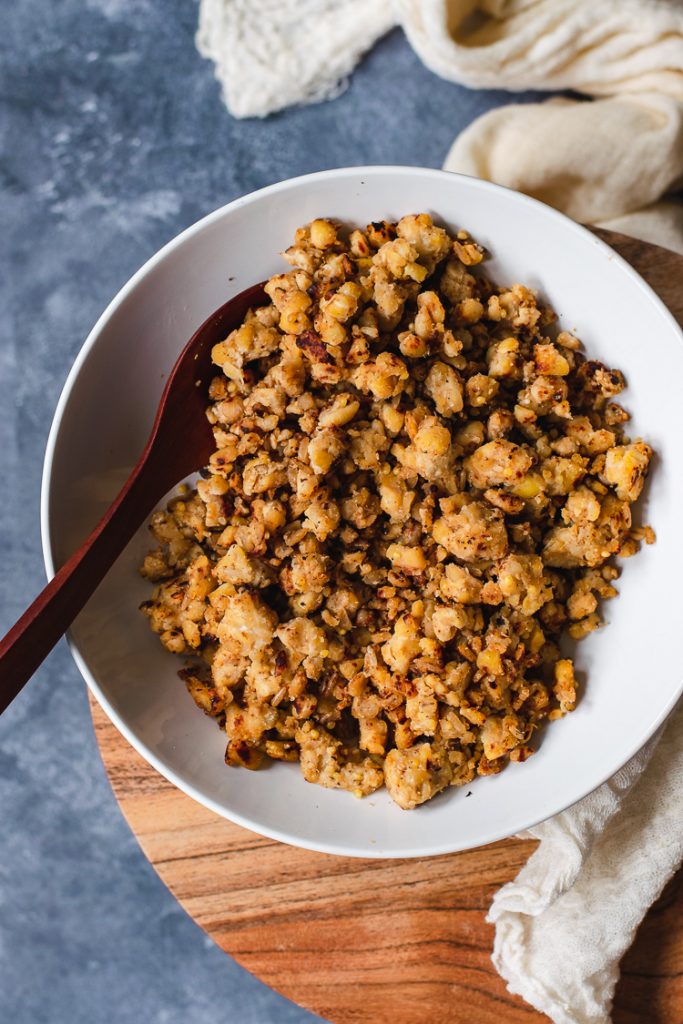 Sesame Tempeh Crumbles Ellie Likes Cooking