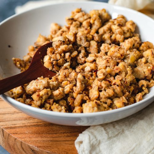 Sesame Tempeh Crumbles Ellie Likes Cooking