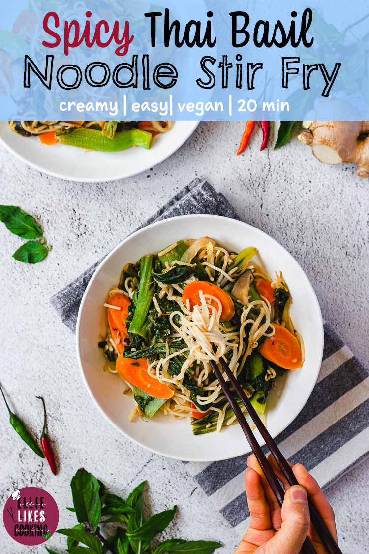 Spicy Thai Basil Stir Fry - Ellie Likes Cooking