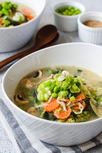 Vegetable Sesame Miso Soup - Ellie Likes Cooking