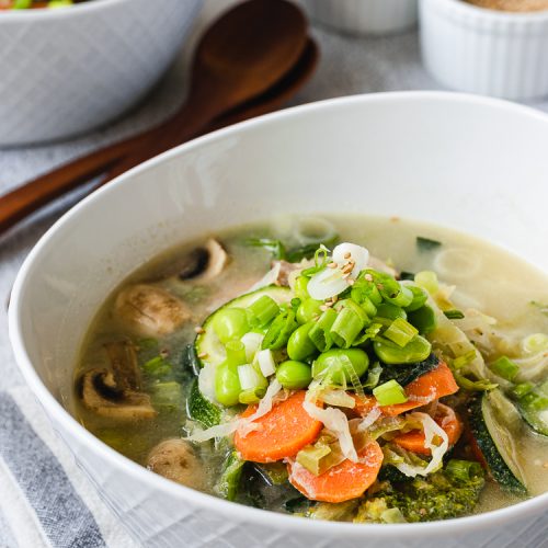 Vegetable Sesame Miso Soup - Ellie Likes Cooking