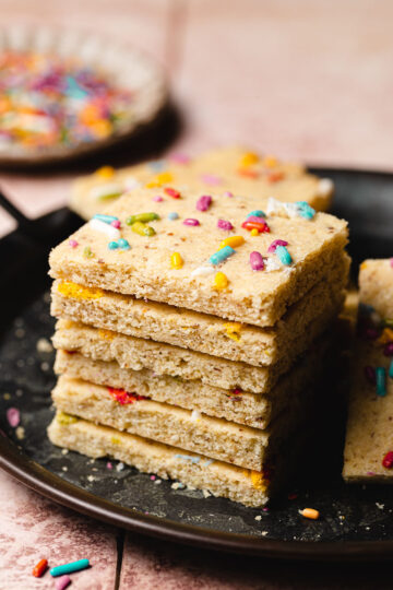 stack of sugar cookie bars