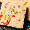 vegan sugar cookie bar close up