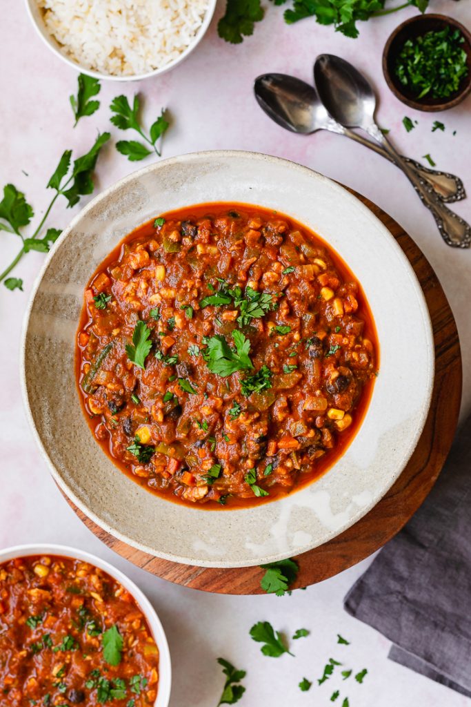 Tempeh Miso Chili (Vegan, GlutenFree) Ellie Likes Cooking