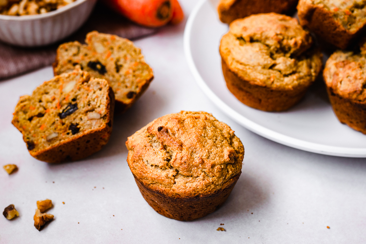 Carrot Banana Oat Muffins (Vegan, Gluten-Free)