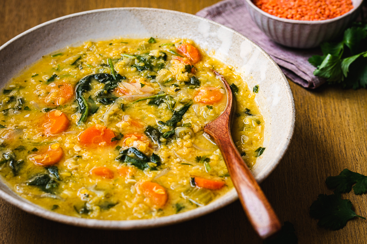 Red Lentil Green Curry (Vegan, Gluten-Free)