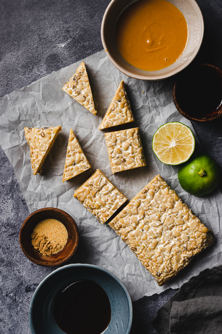 ingredients for hoisin peanut tempeh