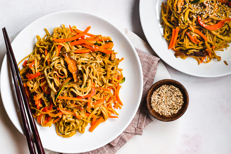 Spicy Edamame Noodles (Vegan, Gluten-Free)