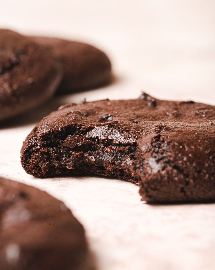 vegan brownie cookie bite shot