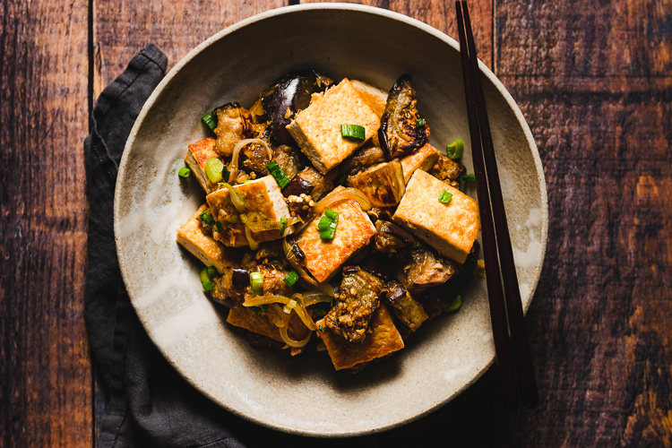 Japanese Tofu & Eggplant Ginger Stir Fry | 豆腐の生姜焼き