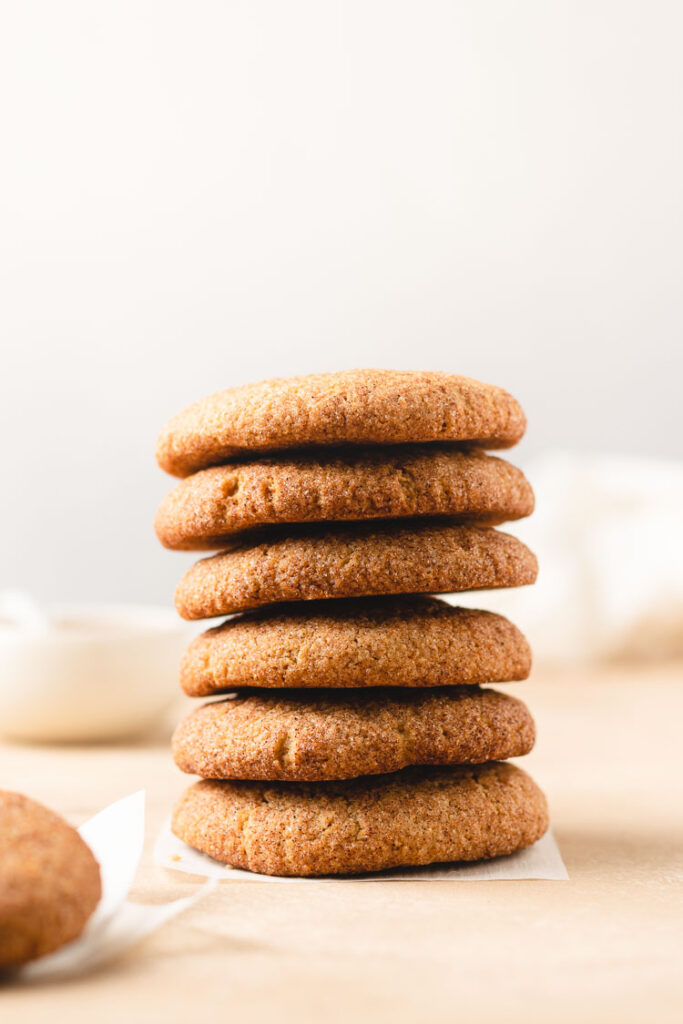 stack of gluten free snickerdoodles