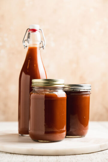 homemade japanese worcestershire sauce in bottles