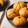 pumpkin melon pan on a plate