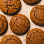 overhead shot of ginger molasses cookies