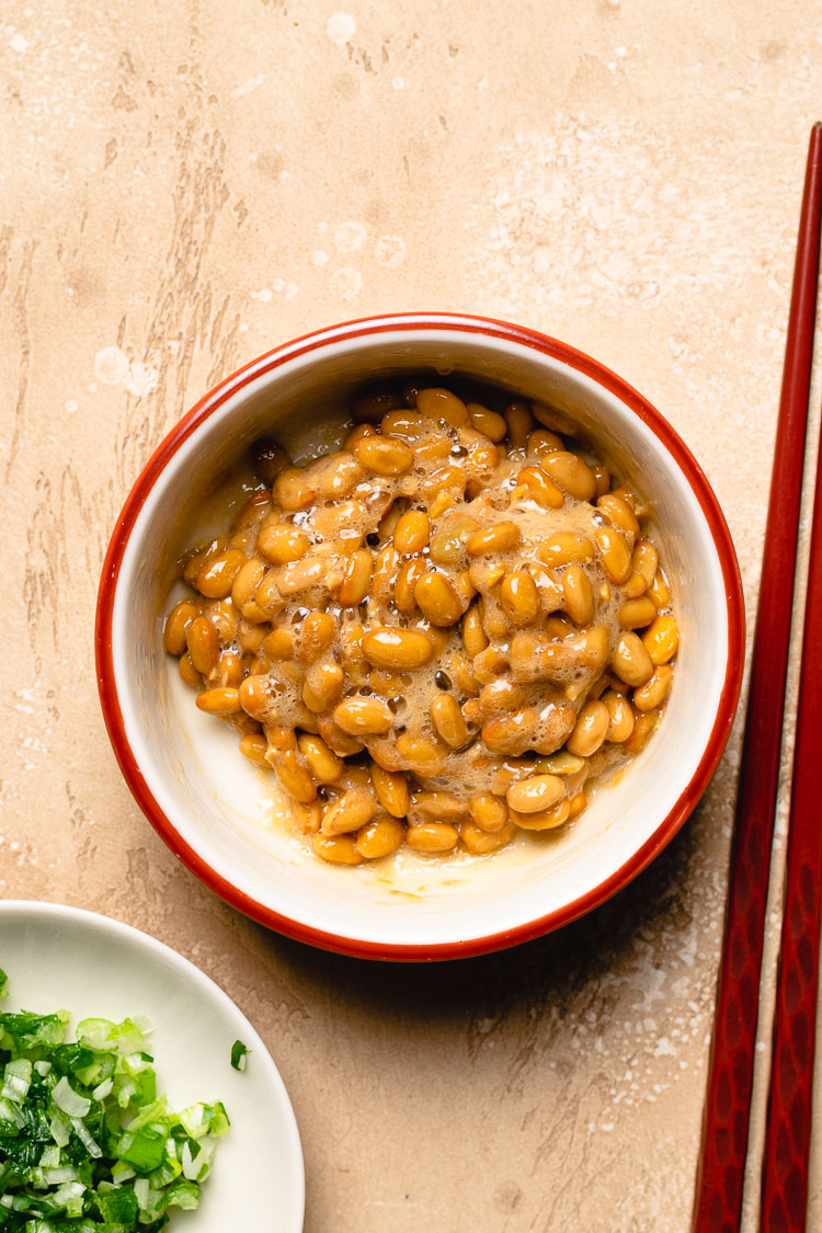 natto in a bowl