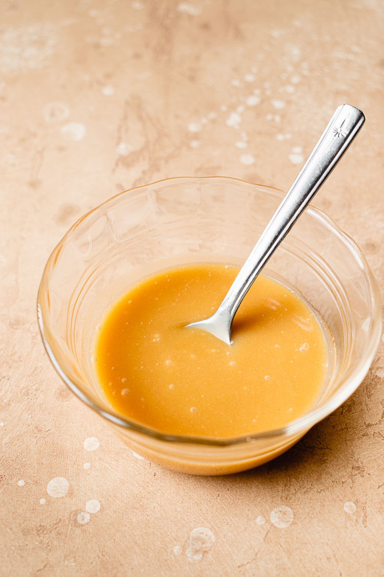 caramel sauce in a bowl