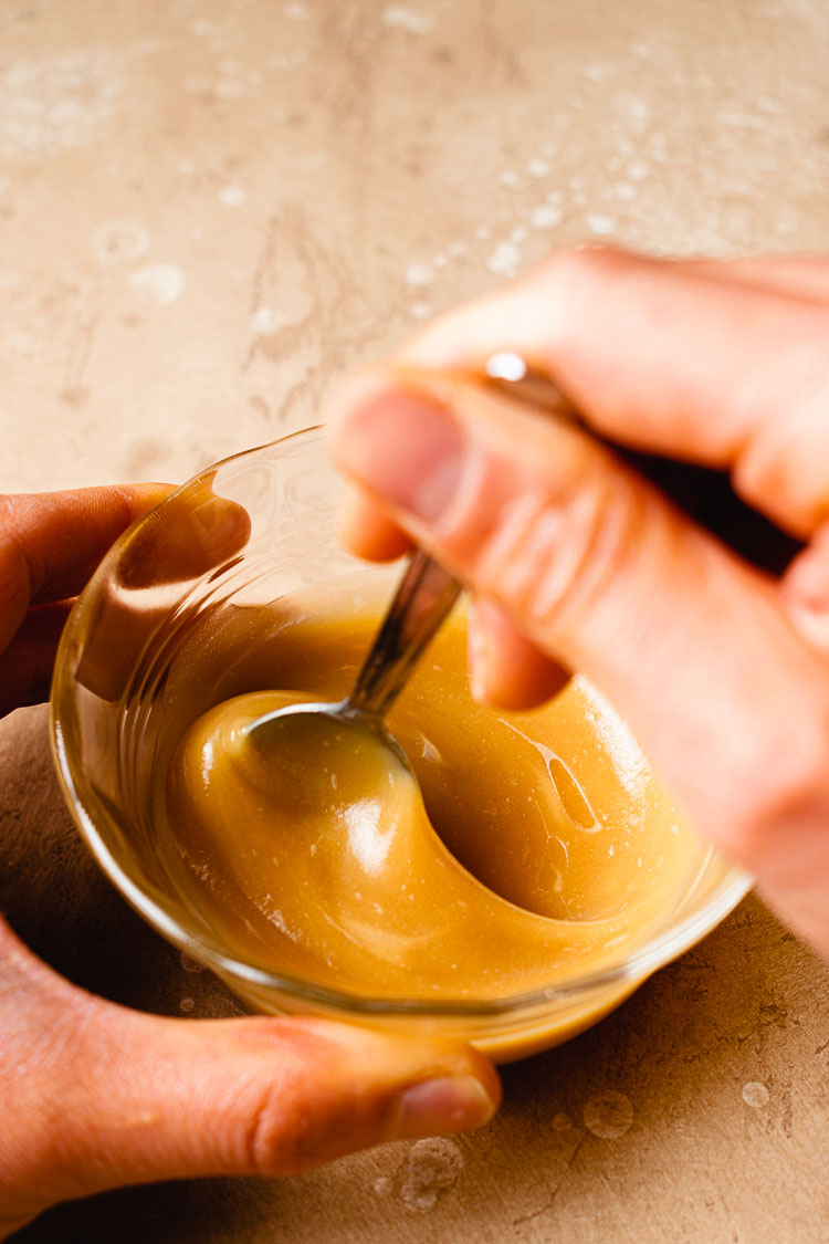 stirring caramel