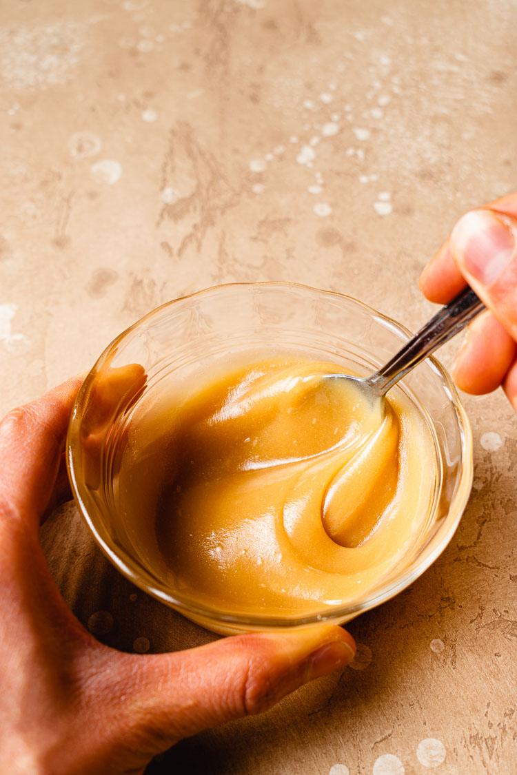 stirring caramel