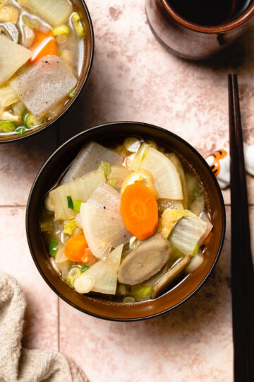 kenchinjiru in a soup bowl