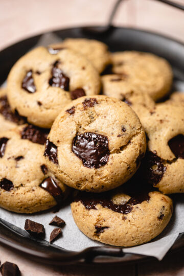 platter of chocolate chip cookies