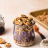 maple granola in a jar