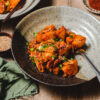 plate of gochujang potatoes