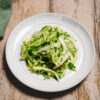 marinated celery salad on a plate