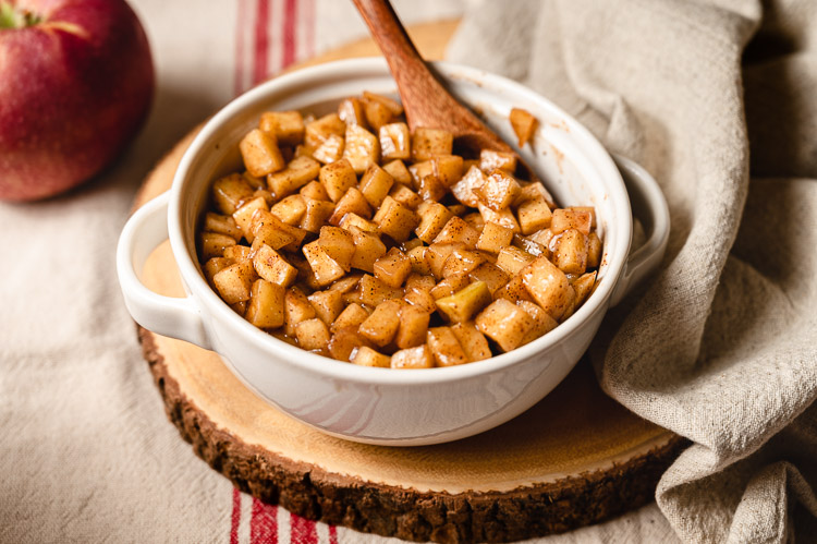 bowl of stewed apples