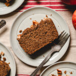 vegan cinnamon apple bread on plates