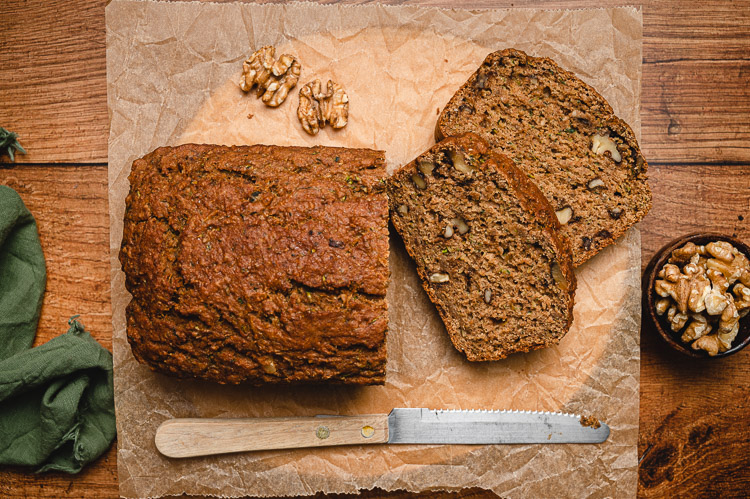 Vegan Zucchini Bread (Whole Grain)