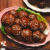 vegan meatballs on a plate