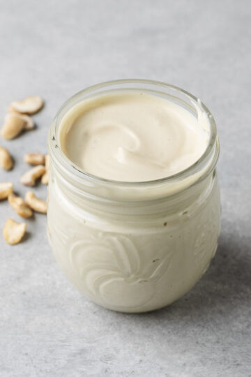 jar of homemade vegan kewpie mayo