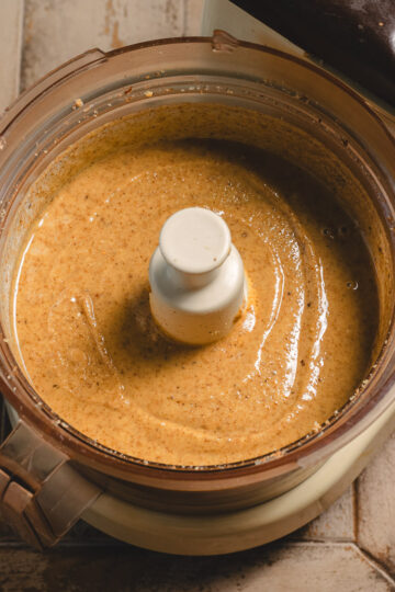 homemade walnut butter in food processor