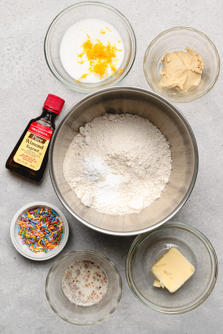 vegan funfetti cookie ingredients