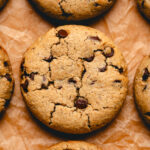 miso olive oil chocolate chip cookie close up