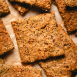 chickpea seed crackers close up
