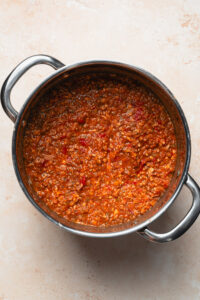 Lentil and Tempeh Bolognese (Vegan) - Ellie Likes Cooking