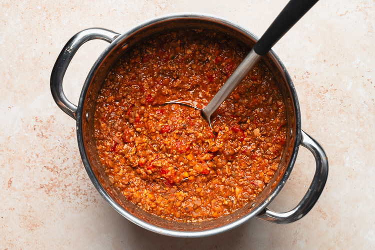 Lentil and Tempeh Bolognese (Vegan)