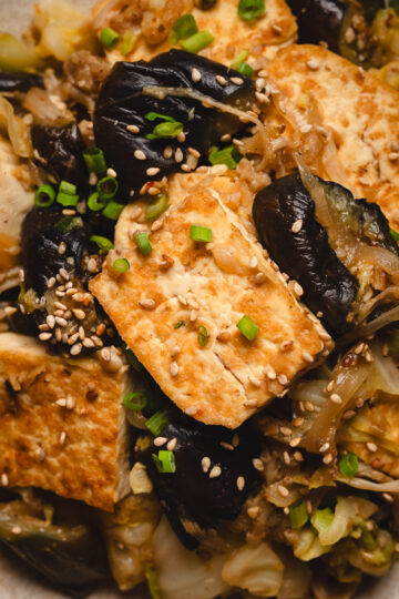 Sesame Miso Tofu Stir Fry - Ellie Likes Cooking