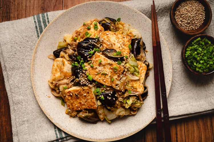 Sesame Miso Tofu Stir Fry