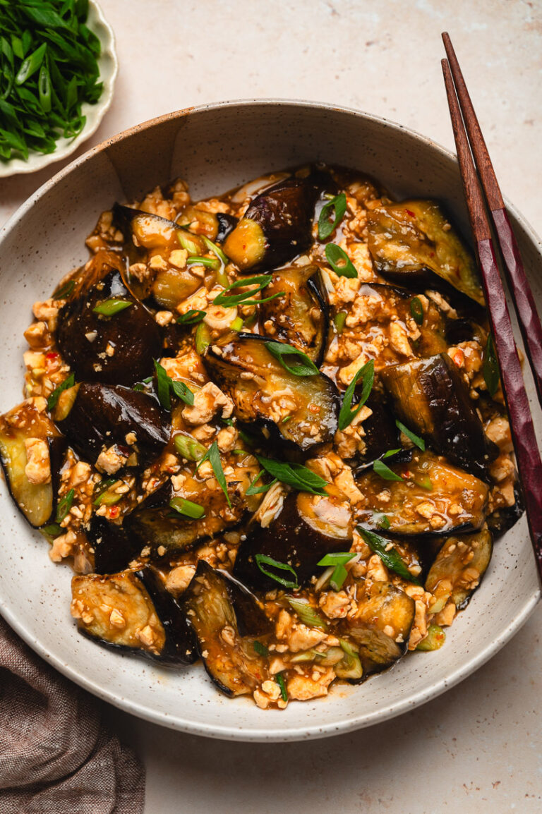 Garlic Eggplant Stir Fry with Tofu